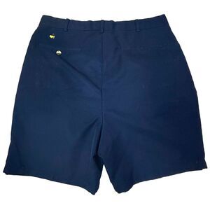 MASTERS‎ Collection Bermuda Golf Shorts Mens 36 Navy Pleated Logo Pockets EUC